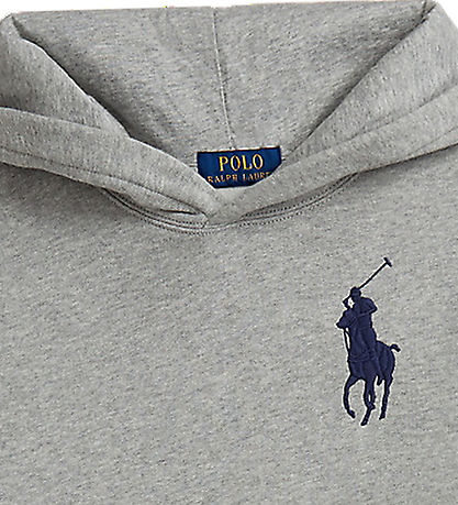 Polo Ralph Lauren Hoodie - Andover Heather w. Navy