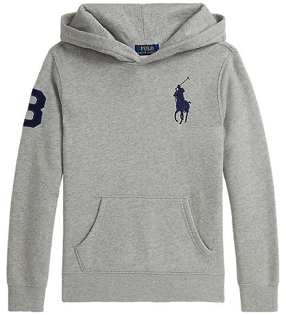 Polo Ralph Lauren Hoodie - Andover Heather w. Navy