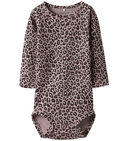 Body m/l Name It - NbfLeoana - Bruni Lilac av. Imprimé léopard Body m/l Name It - NbfLeoana - Bruni Lilac av. Imprimé léopard