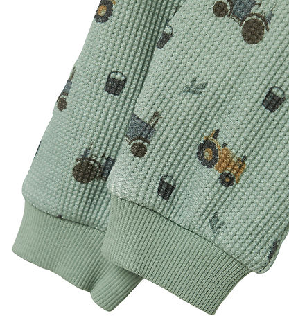 Name It Trousers - Waffle Fabric - NbmLactor - Jadeite w. Print