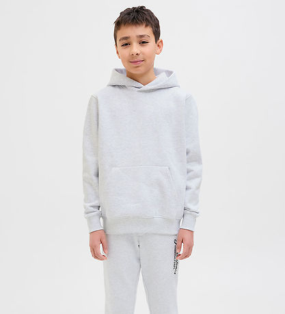 Jack & Jones Hoodie - JjEurban - White Melange