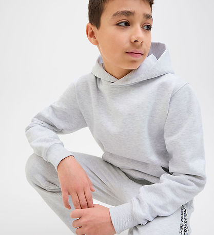 Jack & Jones Hoodie - JjEurban - White Melange