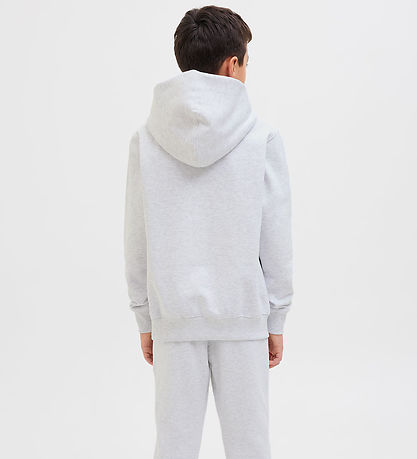 Jack & Jones Hoodie - JjEurban - White Melange