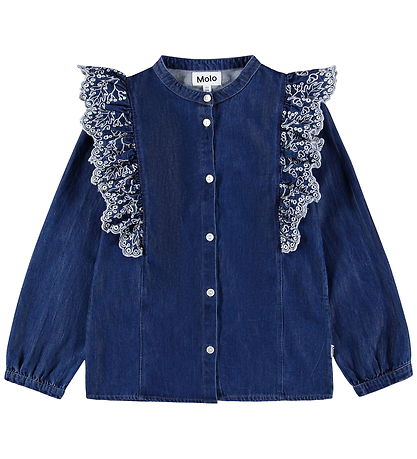 Molo Skjorte - Denim - Raphaella - Oak Broderi Molo Skjorte - Denim - Raphaella - Oak Broderi