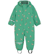 CeLaVi Rainsuit w. Fleece - PU - Green Spruce CeLaVi Rainsuit w. Fleece - PU - Green Spruce