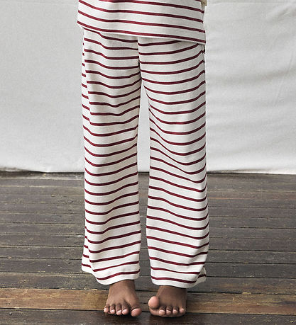 Lil'Atelier Trousers - Trousers - NmfLimia - Turtledove/Red Dahl