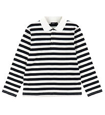 LMTD Polo Blouse - NlnKliva - Black/White Stripes LMTD Polo Blouse - NlnKliva - Black/White Stripes