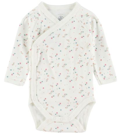 Petit Bateau Wrap Bodysuit l/s - 5-Pack - White/Pink Petit Bateau Wrap Bodysuit l/s - 5-Pack - White/Pink