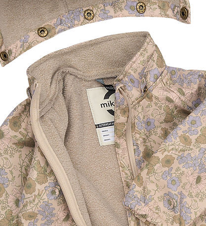 Mikk-Line Softshell Suit w. Fleece - Recycled - Doeskin w. Flowe