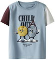 T-Shirt Name It - NmmKyler - Dusty Blue av. Imprimé