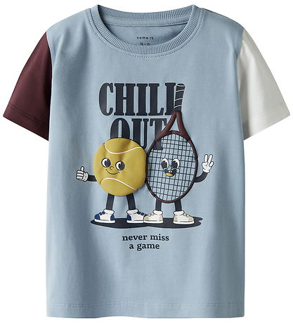 T-Shirt Name It - NmmKyler - Dusty Blue av. Imprimé T-Shirt Name It - NmmKyler - Dusty Blue av. Imprimé