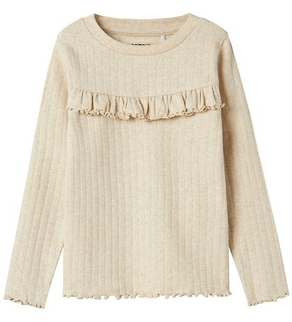 Name It Blouse - Rib - NmfLalla - Peyote Melange m. Pointelle