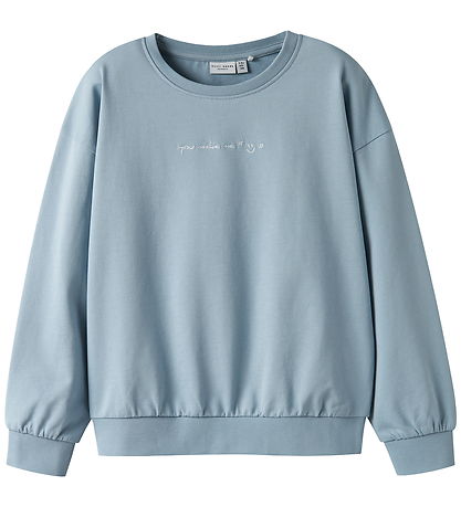 Name It Sweatshirt - NkfVanita - Dusty Blue/Make Me Name It Sweatshirt - NkfVanita - Dusty Blue/Make Me