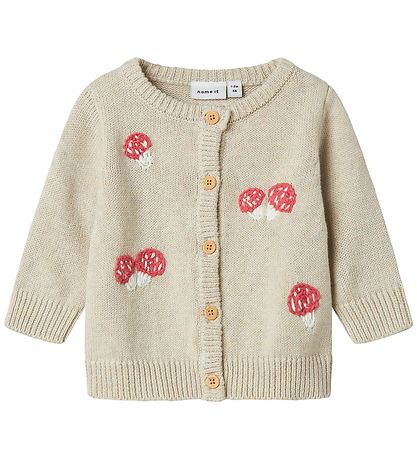 Name It Cardigan - Knitted - NbfLinie - Peyote Melange w. Print Name It Cardigan - Knitted - NbfLinie - Peyote Melange w. Print