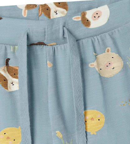 Name It Trousers - NbmLarm - Dusty Blue w. Print Name It Trousers - NbmLarm - Dusty Blue w. Print