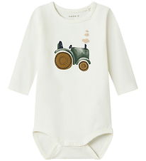 Name It Bodysuit l/s - NbmLife - Cloud Dancer w. Tractor Name It Bodysuit l/s - NbmLife - Cloud Dancer w. Tractor
