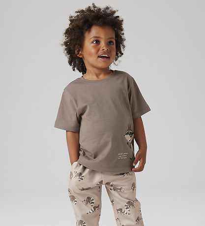 Name It Sweatpants - NmmKeonel - Simply Taupe w. Print Name It Sweatpants - NmmKeonel - Simply Taupe w. Print
