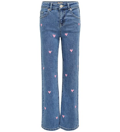 Kids Only Farkut - KogJuicy - Light Blue Denim/Vaaleanpunainen H