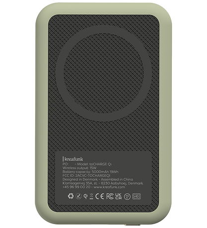 Batterie Externe Kreafunk - pourCHARGE Qi - Dusty Olive - 5 000 