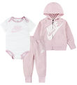 Nike Set - Cardigan/Sweatpants/Bodysuit s/s - Pink Foam Nike Set - Cardigan/Sweatpants/Bodysuit s/s - Pink Foam
