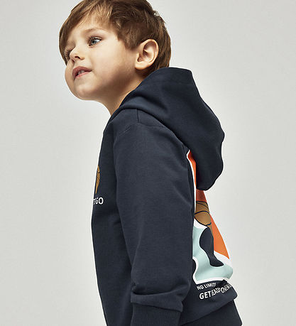 Name It Hoodie - NmmKelvin - Navy Blazer w. Print Name It Hoodie - NmmKelvin - Navy Blazer w. Print