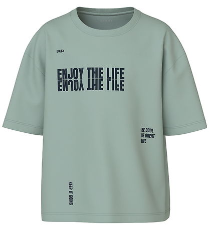 T-Shirt Name It - NkmVictor - Jadéite/Enjoy Le Life Soyez Cool T-Shirt Name It - NkmVictor - Jadéite/Enjoy Le Life Soyez Cool