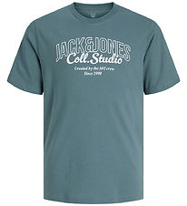Jack & Jones T-shirt - JjMakoto - Stormy Weather/BIG Print Jack & Jones T-shirt - JjMakoto - Stormy Weather/BIG Print