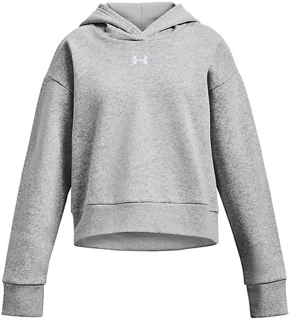 Under Armour Hoodie - Cropped - Rival - Pitch Grey