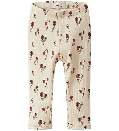 Lil' Atelier Leggings - Rib - NbfLavo - Turtledove Lil' Atelier Leggings - Rib - NbfLavo - Turtledove