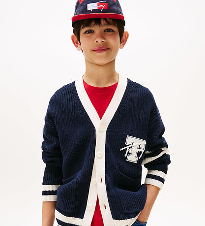 Tommy Hilfiger Cardigan - Knitted - Varsity Graphic - Dark Night