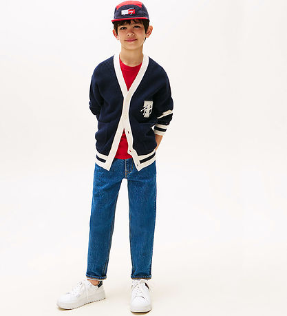 Tommy Hilfiger Cardigan - Knitted - Varsity Graphic - Dark Night