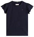 Tommy Hilfiger T-shirt - Essential Ruffle - Desert Sky Blue Tommy Hilfiger T-shirt - Essential Ruffle - Desert Sky Blue