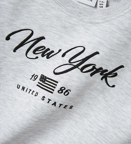 Name It Sweatshirt - NkmKera - Light Grey Melange w. Print