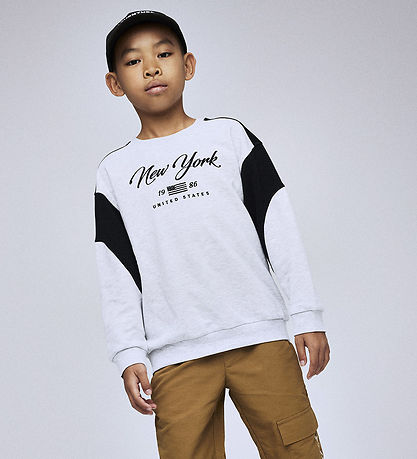 Name It Sweatshirt - NkmKera - Light Grey Melange w. Print