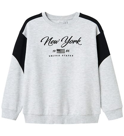 Name It Sweatshirt - NkmKera - Light Grey Melange w. Print