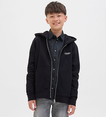 Jack & Jones Cardigan - Noos - JjeSoho - Zwart m. Logo