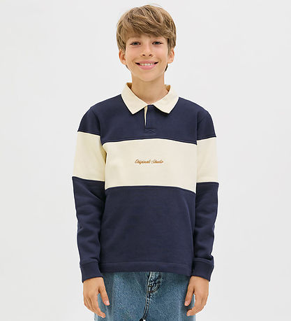 Sweat-shirt Jack & Jones - Polo - JorNorrbro - Ocean Caverne Sweat-shirt Jack & Jones - Polo - JorNorrbro - Ocean Caverne