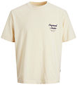 Jack & Jones T-shirt - JorNorrebro - Antique White w. Print Jack & Jones T-shirt - JorNorrebro - Antique White w. Print