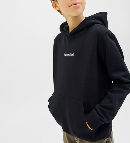 Jack & Jones Hoodie - Noos - JorNorrebro - Black Jack & Jones Hoodie - Noos - JorNorrebro - Black