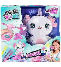 Airbrush Plush Soft Toy w. Light - 27 cm - Axolotl Unicorn Airbrush Plush Soft Toy w. Light - 27 cm - Axolotl Unicorn