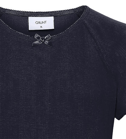 Grunt T-shirt - GRPujol - Navy w. Pointelle
