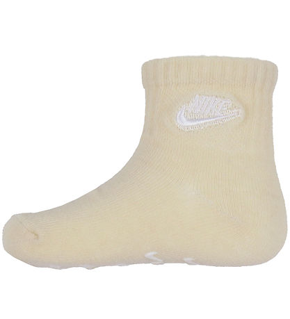Nike Sokkar - 4 Pakki - Hálkufrítt - Pale Ivory Heather Nike Sokkar - 4 Pakki - Hálkufrítt - Pale Ivory Heather