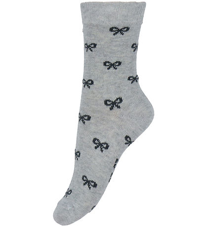 Fuzzies Socks - 2-Pack - Grey Melange/Black w. Loops