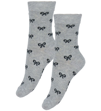 Fuzzies Socks - 2-Pack - Grey Melange/Black w. Loops