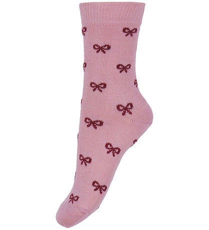 Chaussettes Fuzzies - 2 Pack - Rose/Bordeaux av. Boucles