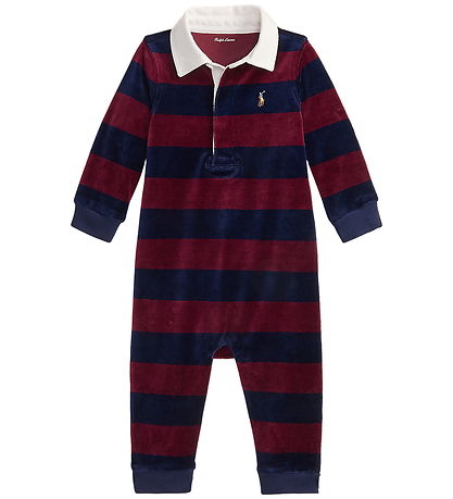 Polo Ralph Lauren Strampler - Velours - Classic+ Wine/Navy