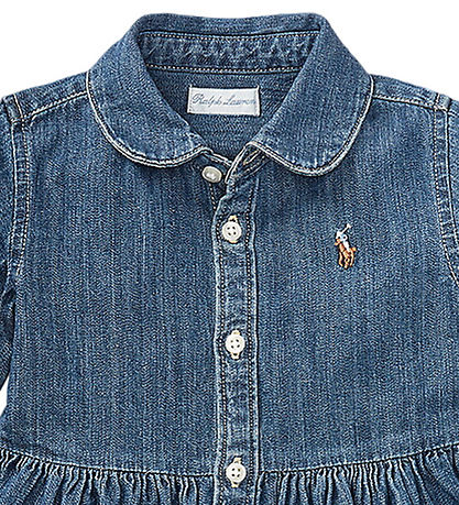 Polo Ralph Lauren Kleid m. Bloomers - Denim - Indigo Polo Ralph Lauren Kleid m. Bloomers - Denim - Indigo