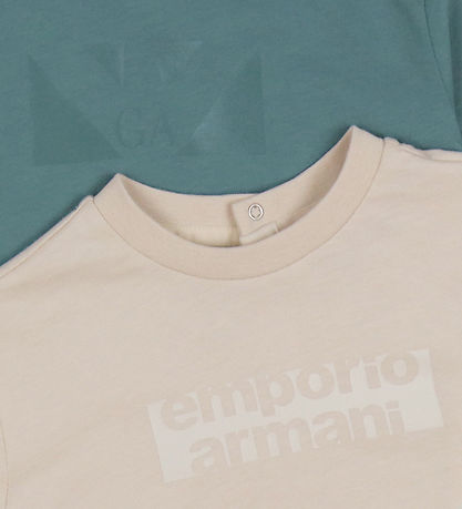 Emporio Armani Blouse - 2-Pack - French Oak/Silver Pine w. Print