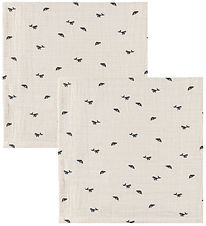 Liewood Muslin Cloths - Muslin - 2-Pack - Lewis - Mini Whale/San Liewood Muslin Cloths - Muslin - 2-Pack - Lewis - Mini Whale/San
