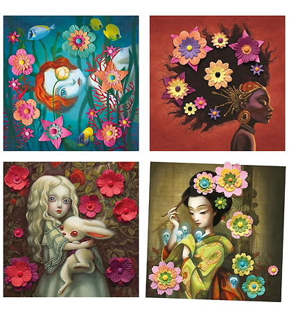 Djeco Kreatives Spielset - Bilder I 3D - Rock'n Roses Djeco Kreatives Spielset - Bilder I 3D - Rock'n Roses